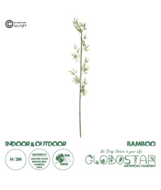 GloboStar® Artificial Garden BAMBOO BRANCH 20439 Τεχνητό Διακοσμητικό Κλαδί Μπαμπού Υ200cm